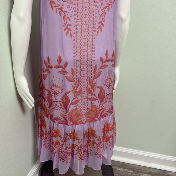 ANTHROPOLOGIE Floreat Orchid Floral Dress size 6 - Picture 7 of 9